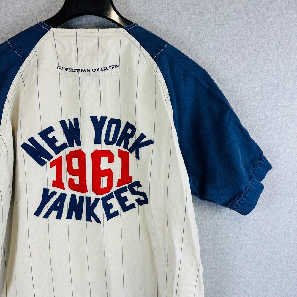 Cooperstone Collection Mirage XXL NYC Yankees Button Up Jersey Shirt 1961 - Picture 10 of 13